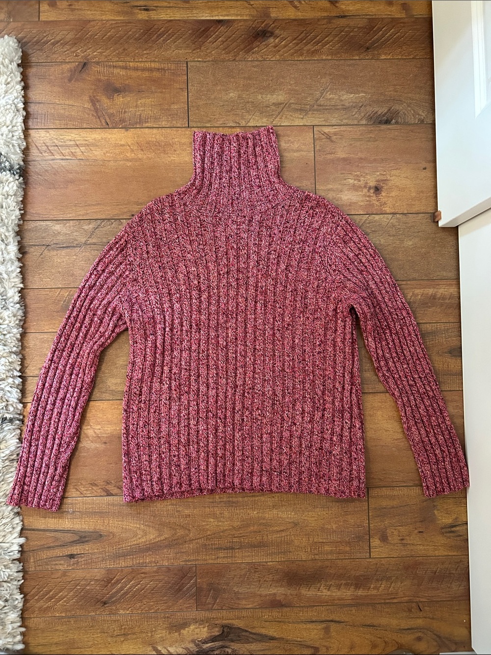 Coldwater Creek Ribbed Turtleneck Sweater - Marled Dusty Rose - Size 1X